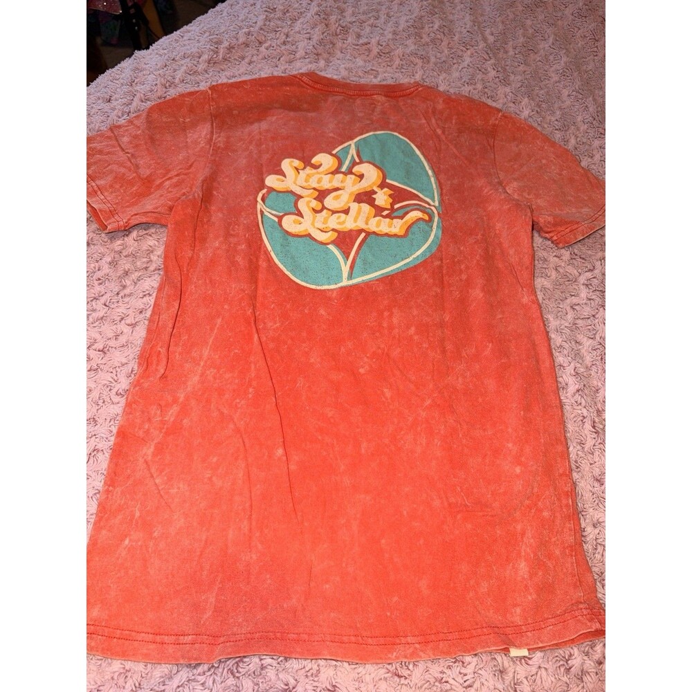 Dutch Bros Stone Wash T Shirt Orange Stay Stellar Small Size Medium M